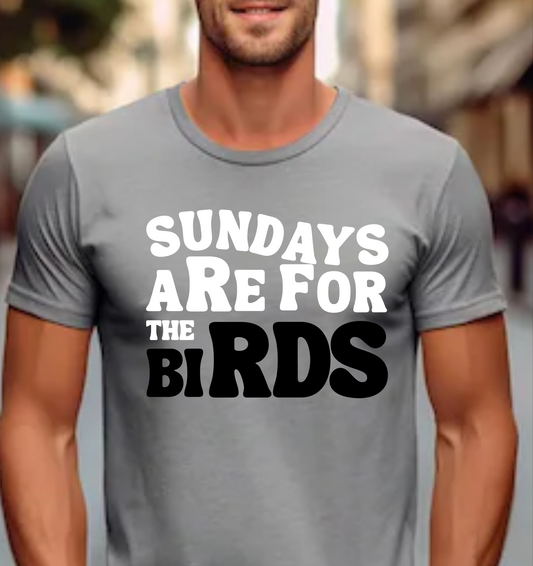 Sundays are for the Birds tee shirt (black)
