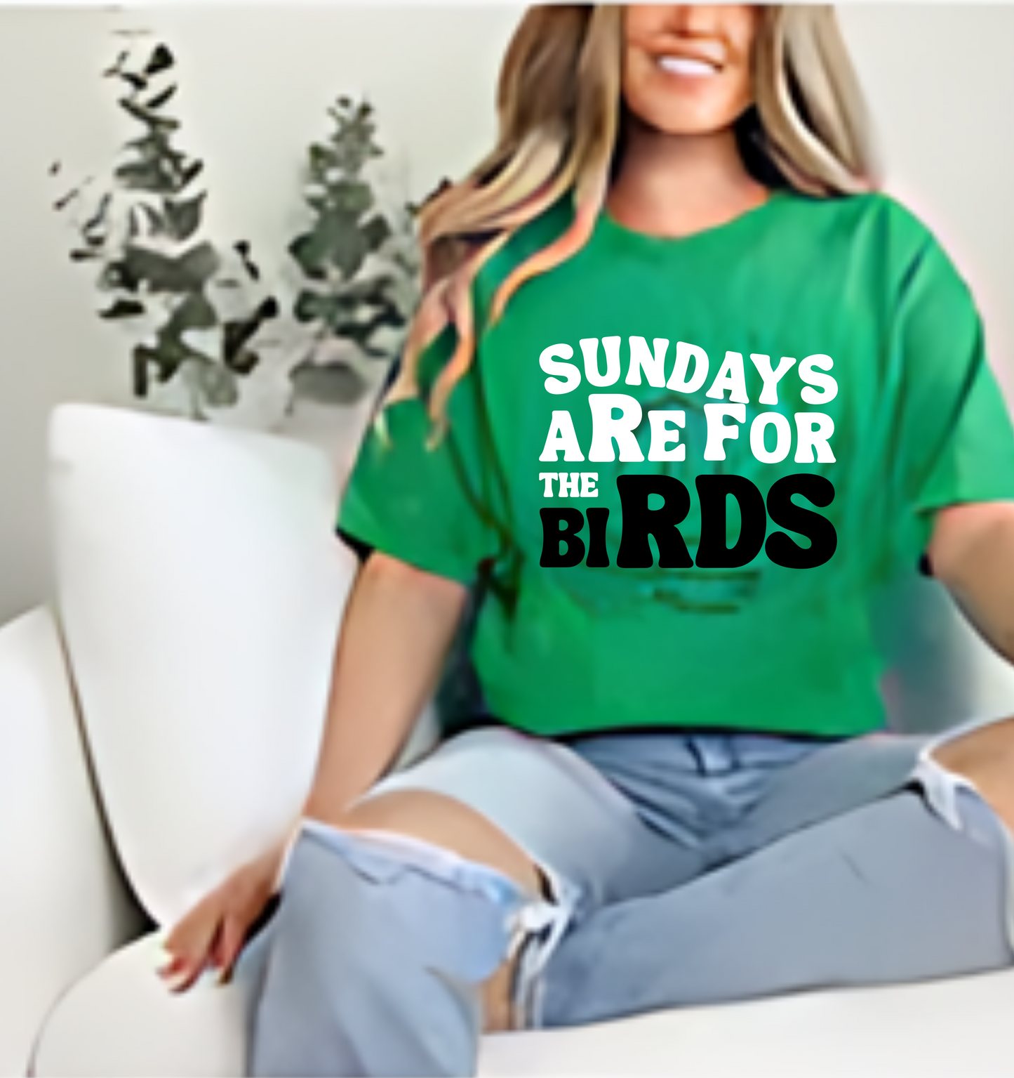 Sundays are for the Birds tee shirt (black)