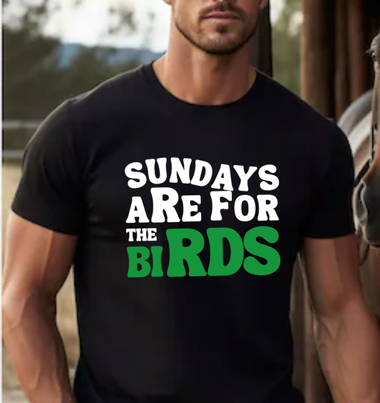 Sundays are for the Birds tee shirt (kelly)