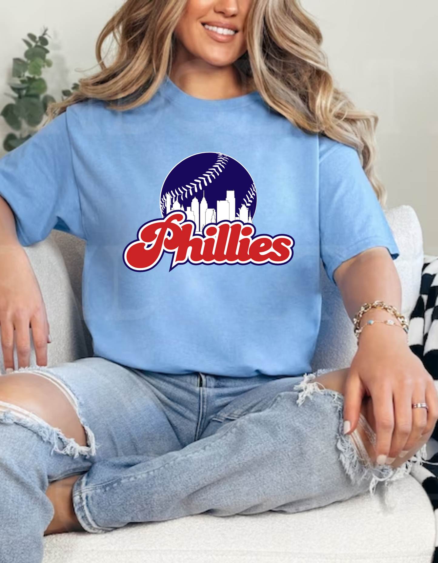 Phillies Skyline and baseball t shirt