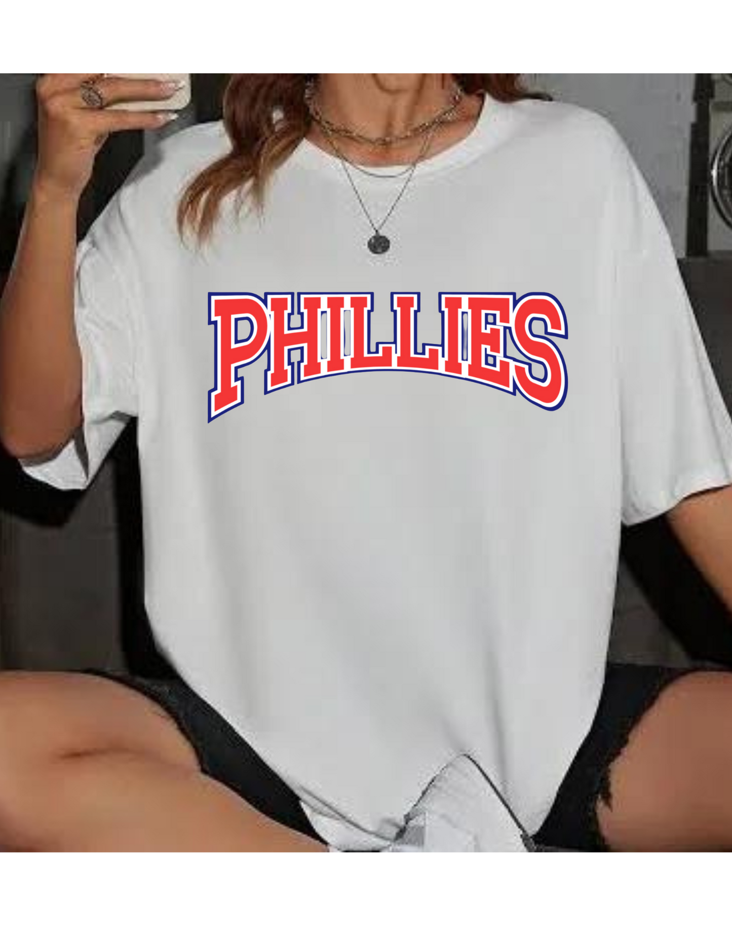 Philadelphia Phillies warp red, white, and blue tee