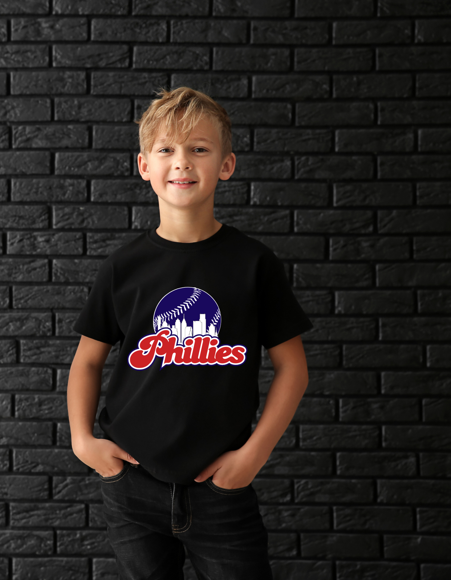 Phillies Skyline and baseball Youth Tees